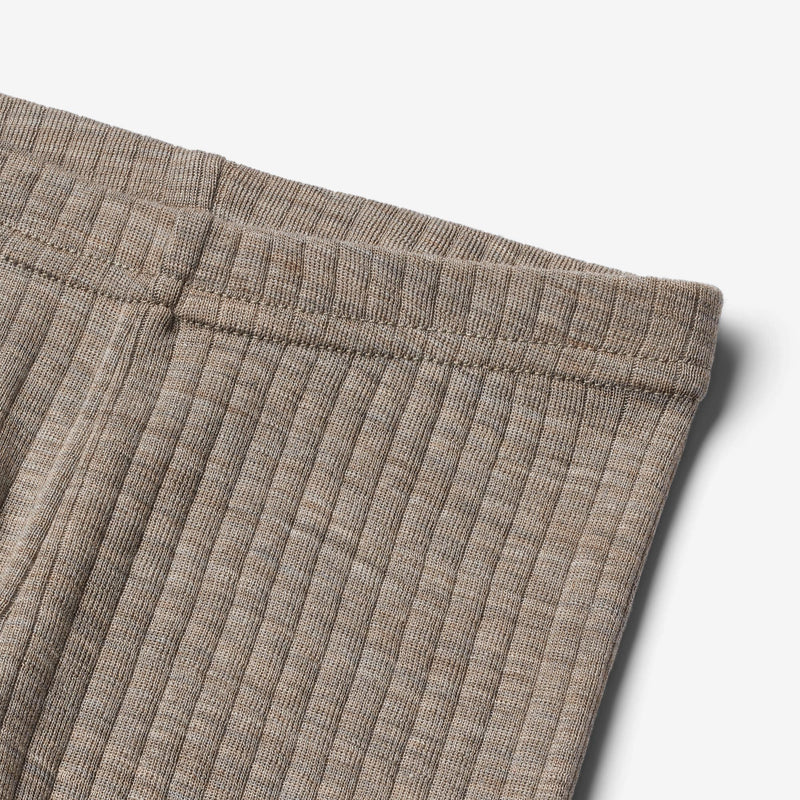 Wheat Wool Ull Leggings Agi Legging 3204 khaki melange