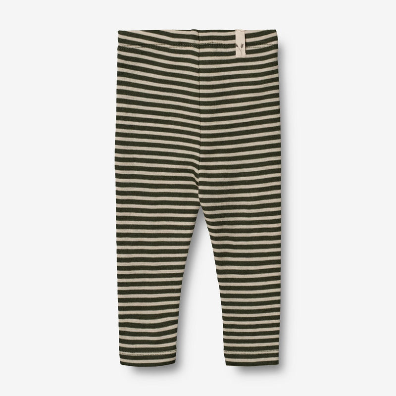 Wheat Wool Ull Leggings | Baby Leggings 4142 green stripe