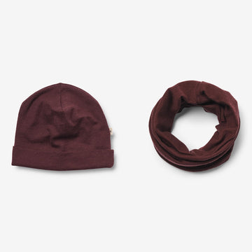 Wheat Wool  Ull Lue og Hals Arta Acc 2118 aubergine