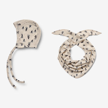 Wheat Wool  Ull Skjerf & Cap Billie | Baby Acc 9512 penguins on ice