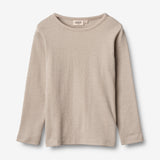 Wheat Wool  Ull T-skjorte LS Jersey Tops and T-Shirts 3231 soft beige