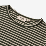 Wheat Wool Ull T-skjorte LS Jersey Tops and T-Shirts 4142 green stripe