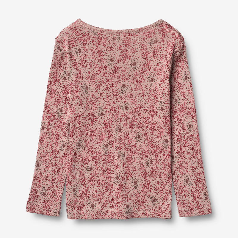 Wheat Wool Ull T-skjorte LS Jersey Tops and T-Shirts 2392 cherry flowers