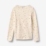 Wheat Main Ull T-skjorte L/S Alfie T-Shirt 9732 eggshell stars