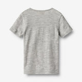 Wheat Main Ull T-skjorte S/S Seo T-Shirt 0224 melange grey