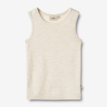 Wheat Wool Ull Undertrøje Iggy T-Shirt 1141 eggshell melange