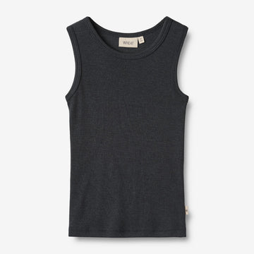 Wheat Wool Ull Undertrøje Iggy T-Shirt 1432 navy