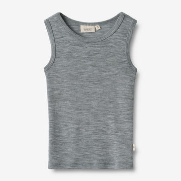 Wheat SMU Ull Undertrøje Iggy T-Shirt 0224 melange grey