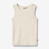 Wheat SMU Ull Undertrøje Iggy T-Shirt 1141 eggshell melange