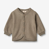 Wheat Wool Ullfleece Cardigan | Baby Sweatshirts 0099 grey stone