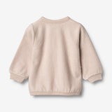 Wheat Wool  Ullfleece Cardigan | Baby Sweatshirts 1356 pale lilac