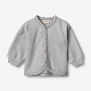 Wheat Wool  Ullfleece Cardigan | Baby Sweatshirts 1524 winter sky