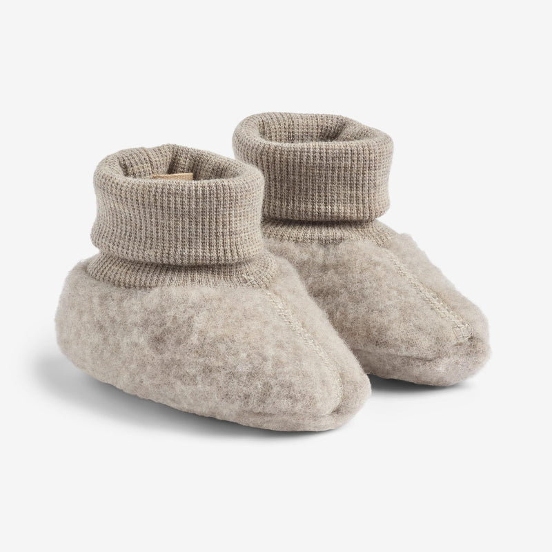 Wheat Wool Ullfleecetøfler Lei Accessory 3204 khaki melange