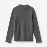 Wheat Outerwear Ullgenser med half zip Baselayer 9619 dark charcoal
