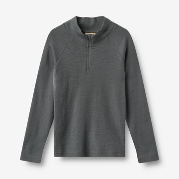 Wheat Outerwear Ullgenser med half zip Baselayer 9619 dark charcoal