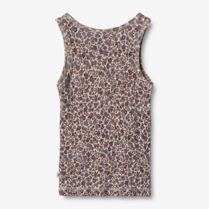 Wheat Wool  Ullsinglet Elga Underwear/Bodies 1493 purple flowers