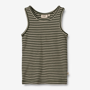 Wheat Wool  Ullsinglet Iggy Underwear/Bodies 4142 green stripe