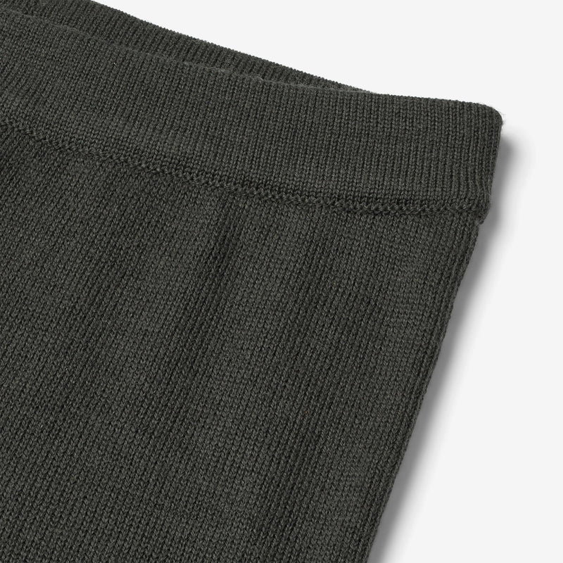 Wheat Main  Ullstrikkebukse Neel | Baby Trousers 0025 black coal