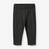 Wheat Main  Ullstrikkebukse Neel | Baby Trousers 0025 black coal