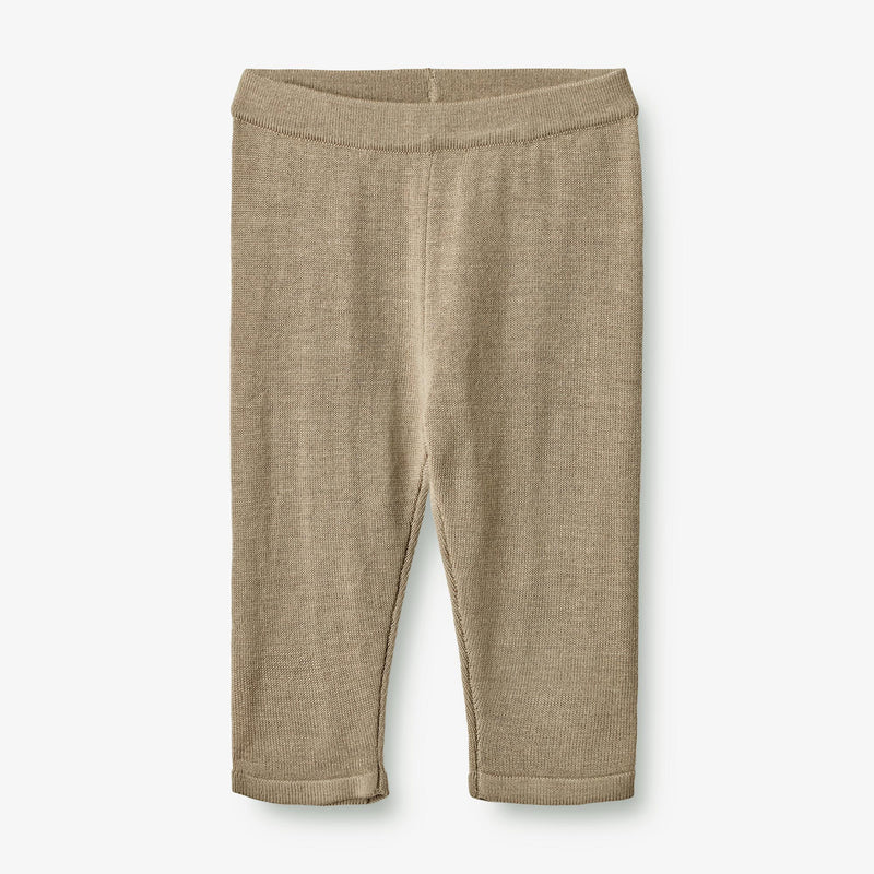 Wheat Main  Ullstrikkebukse Neel | Baby Trousers 3239 beige stone