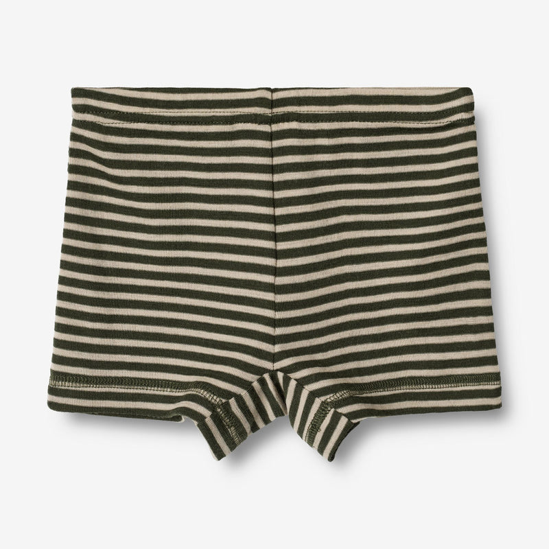 Wheat Wool  Ulltights Avalon Underwear/Bodies 4142 green stripe