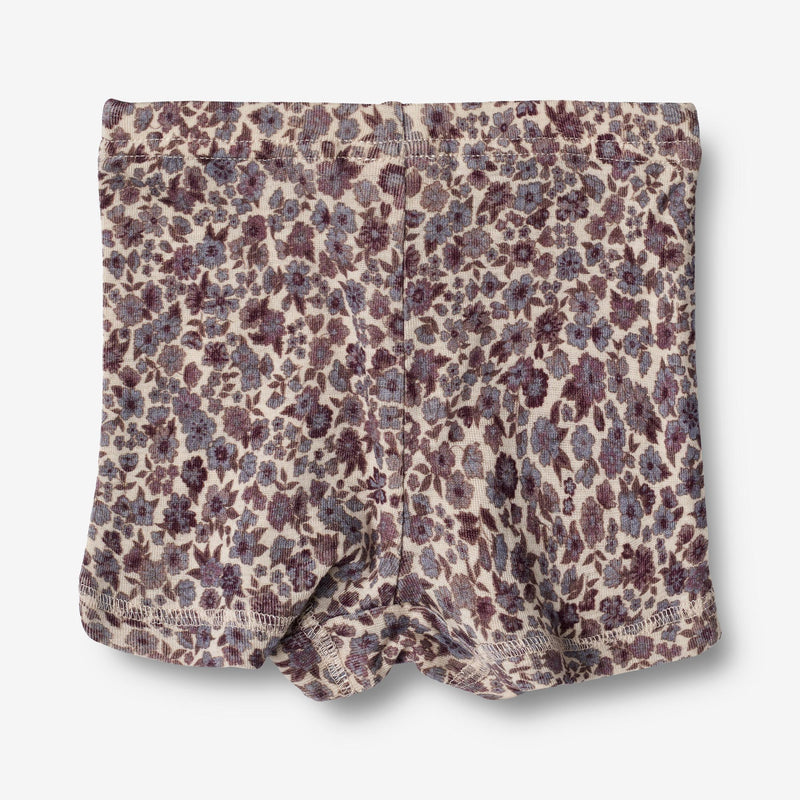 Wheat Wool  Ulltights Avalon Underwear/Bodies 1493 purple flowers