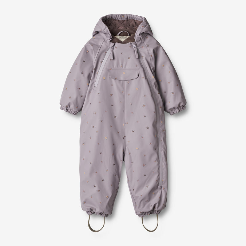 Wheat Outerwear Vinterdress Evig | Baby Snowsuit 1347 lavender flowers