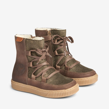 Wheat Footwear Woolie Tex Snøre Shine Winter Footwear 0090 taupe
