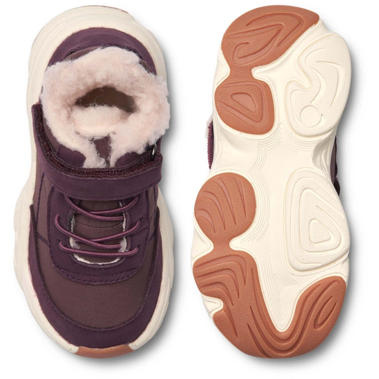 Wheat Footwear Aston høy borrelås Tex Winter Footwear 3118 eggplant