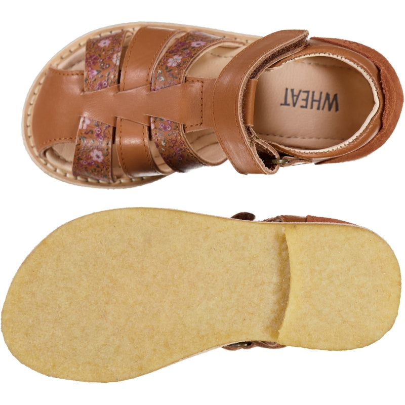 Wheat Footwear Bailey sandal print stripes Sandals 5304 amber brown