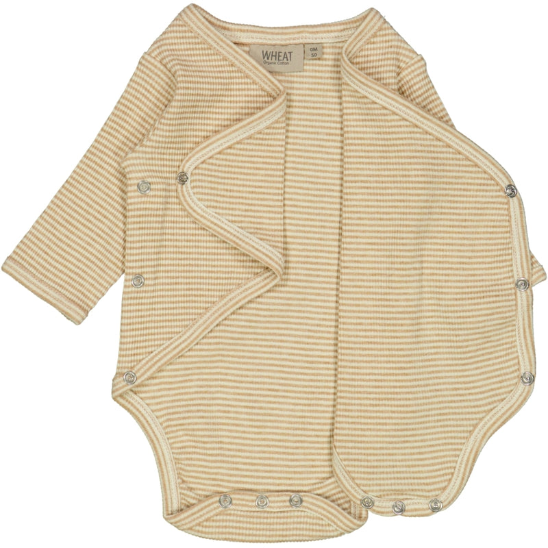Wheat Body Omslag LS Underwear/Bodies 9204 cartouche rib stripe