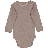 Wheat Wool Body Plain Ull LS Underwear/Bodies 3211 grey khaki melange