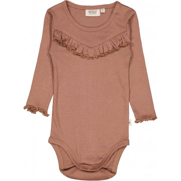 Wheat Main Body Rib Volang LS Underwear/Bodies 2102 vintage rose
