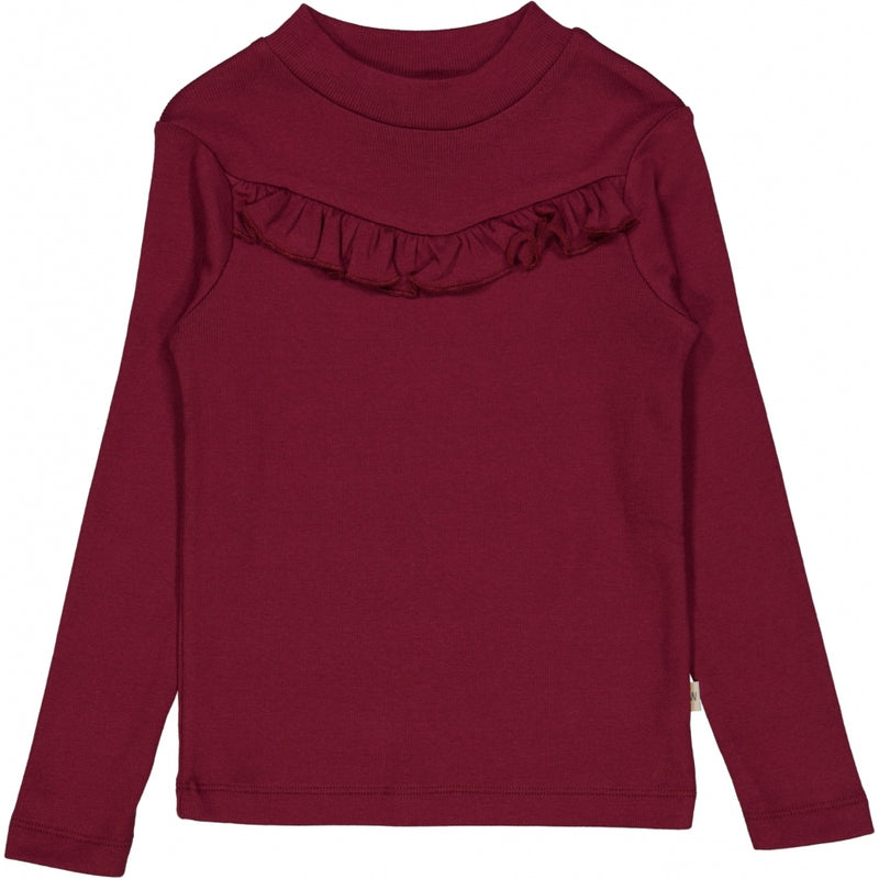 Wheat Genser Volang Ribbet Jersey Tops and T-Shirts 2390 red plum