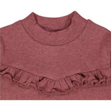 Wheat Genser Volang Ribbet Jersey Tops and T-Shirts 2614 dark rouge melange