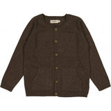 Wheat Klassisk Strikket Cardigan Knitted Tops 3015 brown melange