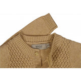 Wheat Knit Cardigan Ray Knitted Tops 9203 cartouche melange