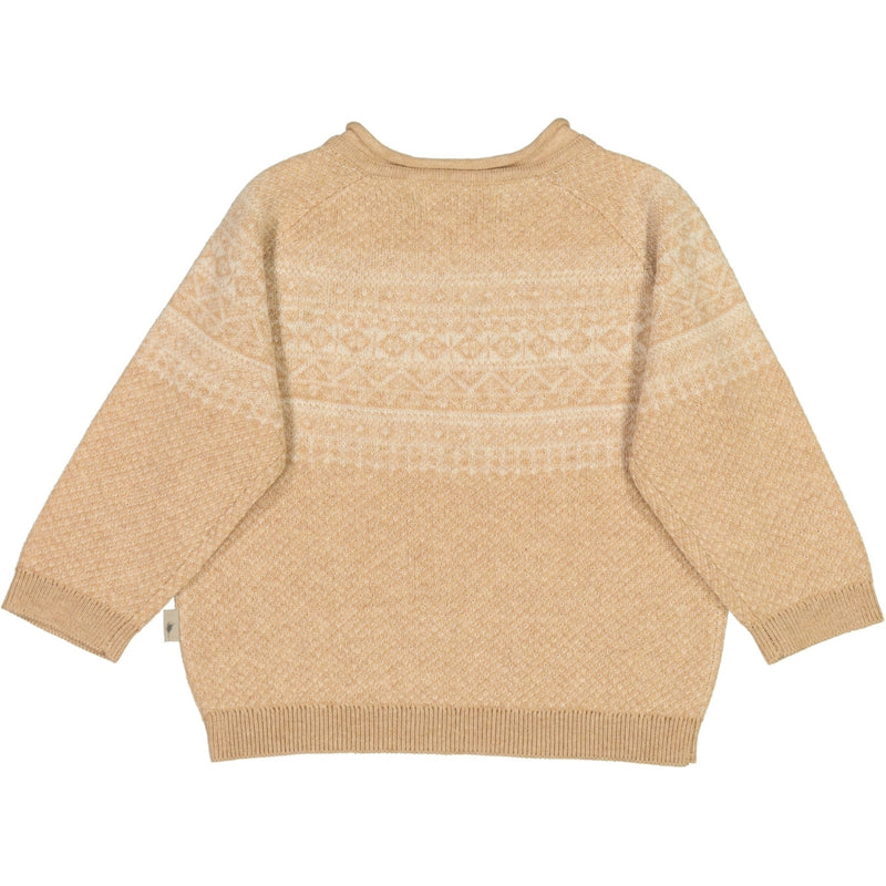 Wheat Knit Pullover Niels Knitted Tops 9203 cartouche melange