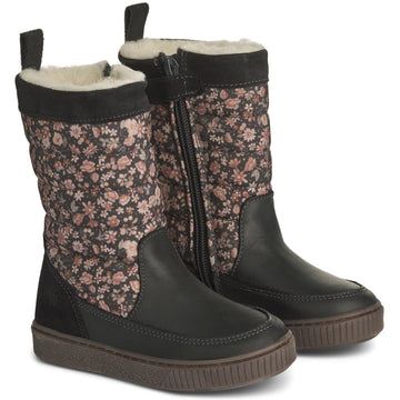 Wheat Footwear Koa High Tex innvendig glidelŒs Winter Footwear 0034 black granite winter flowers