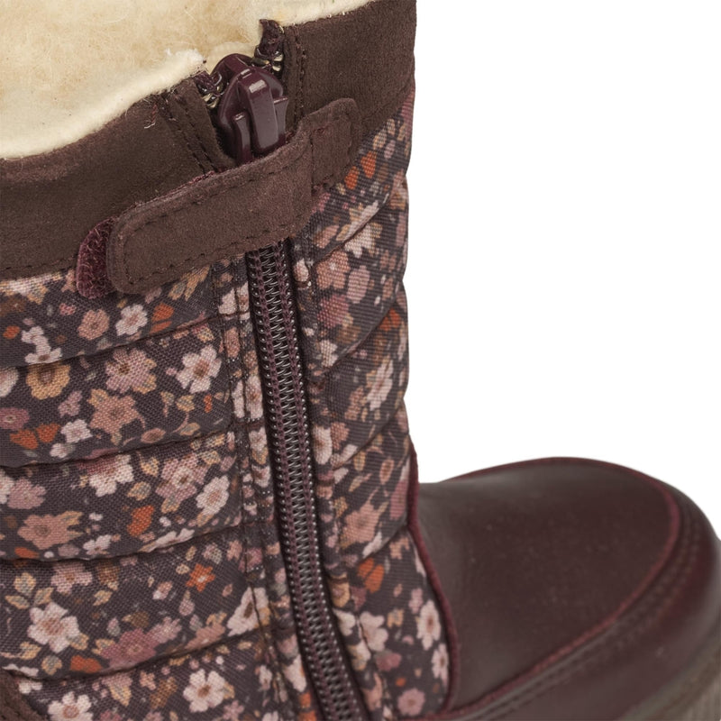 Wheat Footwear Koa High Tex innvendig glidelås Winter Footwear 3122 eggplant flowers