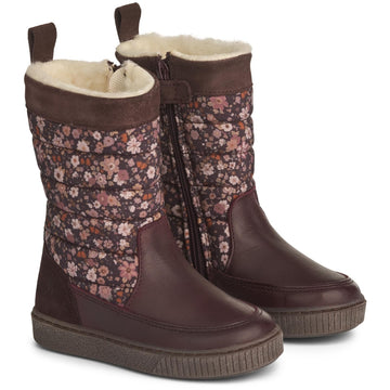 Wheat Footwear Koa High Tex innvendig glidelŒs Winter Footwear 3122 eggplant flowers