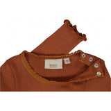 Wheat Langermet Blonde Ribbestrikket Genser Jersey Tops and T-Shirts 0001 bronze