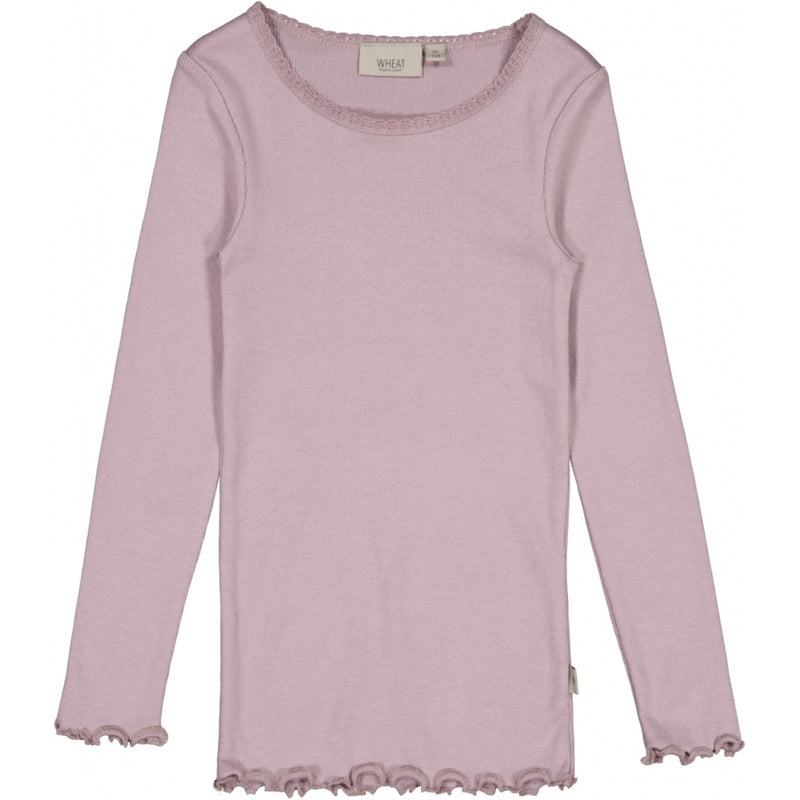 Wheat Langermet Blonde Ribbet Genser Jersey Tops and T-Shirts 1149 dusty lavender