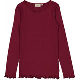 Wheat Langermet Blonde Ribbet Genser Jersey Tops and T-Shirts 2390 red plum