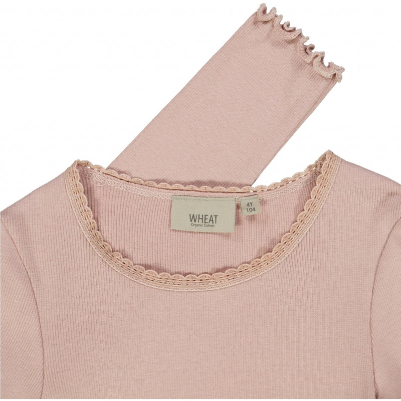 Wheat Langermet Blonde Ribbet Genser Jersey Tops and T-Shirts 2487 rose powder