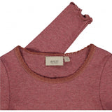 Wheat Langermet Blonde Ribbet Genser Jersey Tops and T-Shirts 2614 dark rouge melange