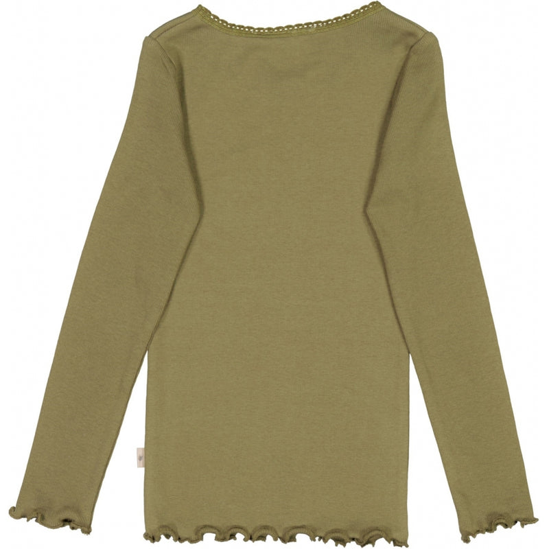 Wheat Langermet Blonde Ribbet Genser Jersey Tops and T-Shirts 4099 winter moss