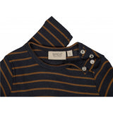 Wheat Langermet Ribbestrikket Genser Jersey Tops and T-Shirts 1397 midnight blue stripe