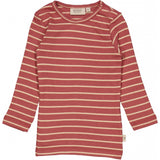 Wheat Langermet Ribbestrikket Genser Jersey Tops and T-Shirts 9079 apple butter stripe