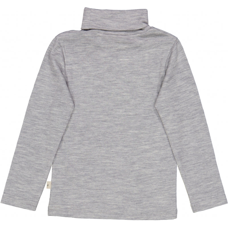 Wheat Wool Langermet Ull Polokrage Jersey Tops and T-Shirts 0224 melange grey 